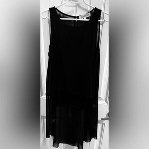 Fresh FX black sleeveless tunic/top size small
